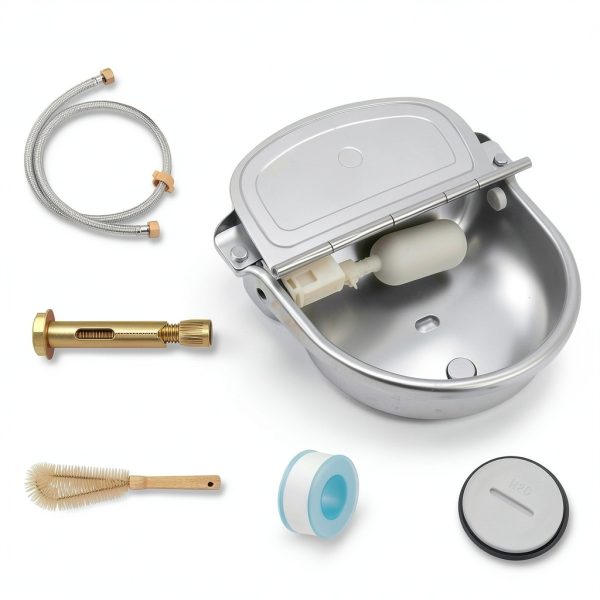 Automatic Livestock Water Bowls with Steel 3 Bowl Float Valve Tessco-2