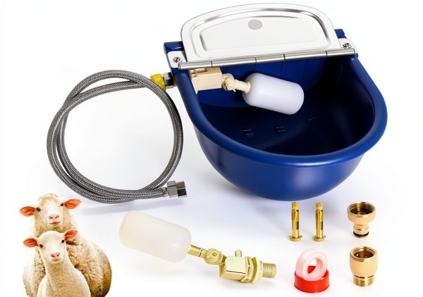 Automatic Water Dispenser for Dogs Femitu 4L Bowl 39‑Inch Hose-0