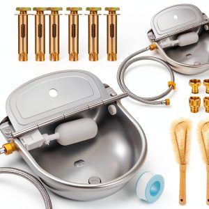 Automatic Animal Water Trough Tessco 2 Set 4L Steel Float Valve-0