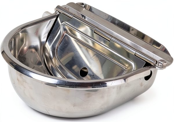 Automatic Water Trough Dog Feeder Bowl MODUODUO Stainless Steel Float-6