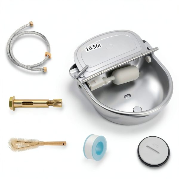 Automatic Animal Water Trough Tessco 2 Set 4L Steel Float Valve-2