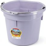 Little Giant Flat Back Plastic Feed Bucket 20 Qt Lavender Horse Water-0