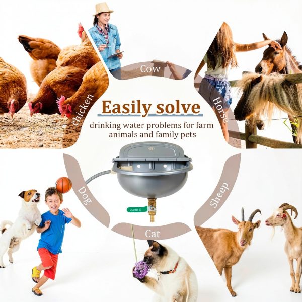 Automatic Animal Water Bowl Tessco EW‑Tessco‑2231 3‑Set 4L Steel-6