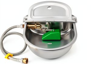 Automatic Water Dispenser MUDUOBAN Stainless Steel Feeder Brass Valve-0