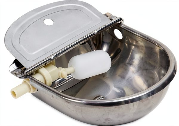 Automatic Water Trough Dog Feeder Bowl MODUODUO Stainless Steel Float-1