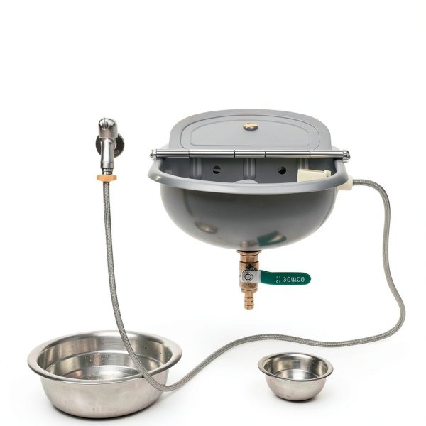 Automatic Animal Water Bowl Tessco EW‑Tessco‑2231 3‑Set 4L Steel-2
