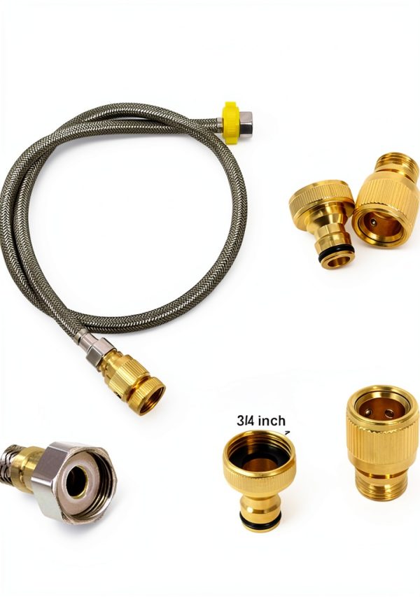 Automatic Water Dispenser for Dogs Femitu 4L Bowl 39‑Inch Hose-4