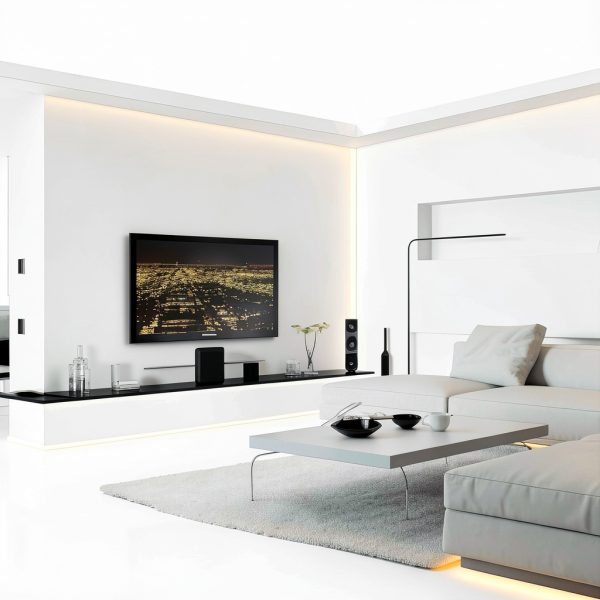 9Pcs Ceiling Crown Molding with LED Duct Kit by Pushglossy for Ambient-5
