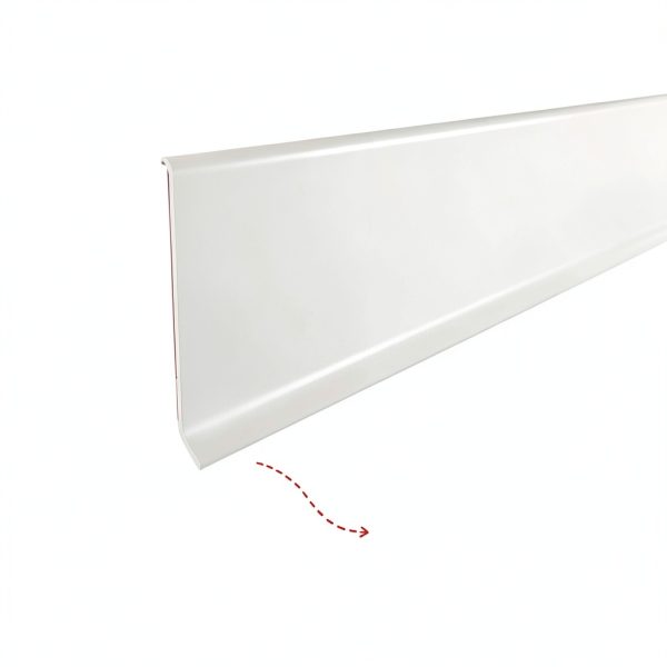 COUKIU 4in x 20ft Self-Adhesive Vinyl Wall Base Molding, White-2