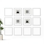 12 Set Peel and Stick Wall Molding Kit White 20x20 Inch by Colingmill-0