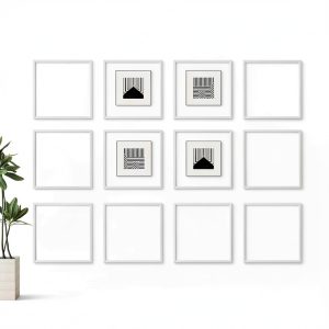 12 Set Peel and Stick Wall Molding Kit White 20x20 Inch by Colingmill-0