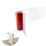 COUKIU 4in x 20ft Self-Adhesive Vinyl Wall Base Molding, White-0