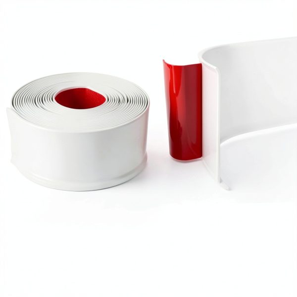 COUKIU 4in x 20ft Self-Adhesive Vinyl Wall Base Molding, White-3